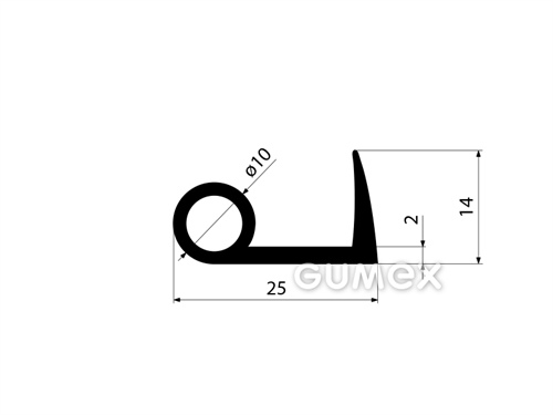 GUMOVÉ PROFILY TVARU "P" - EPDM